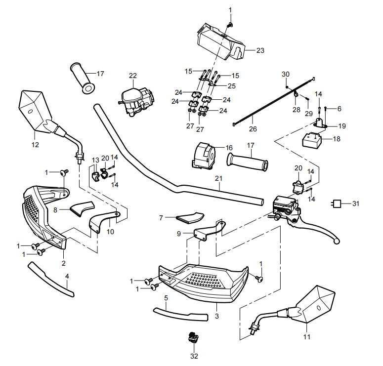 DIAGRAM 2025 AODES HANDLEBAR F05