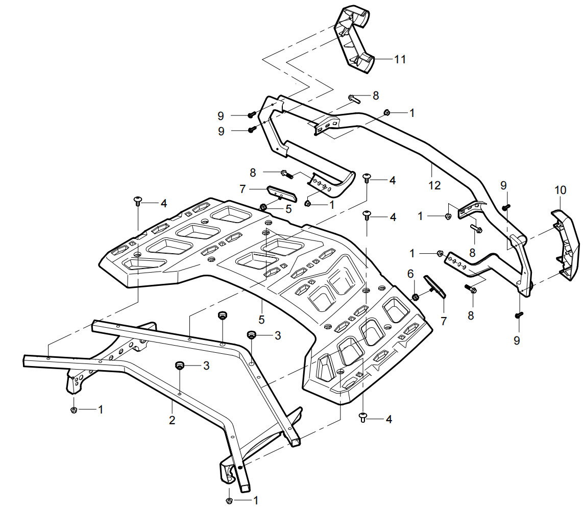 DIAGRAM 2025 AODES  REAR RACKS&REAR BUMPER F22