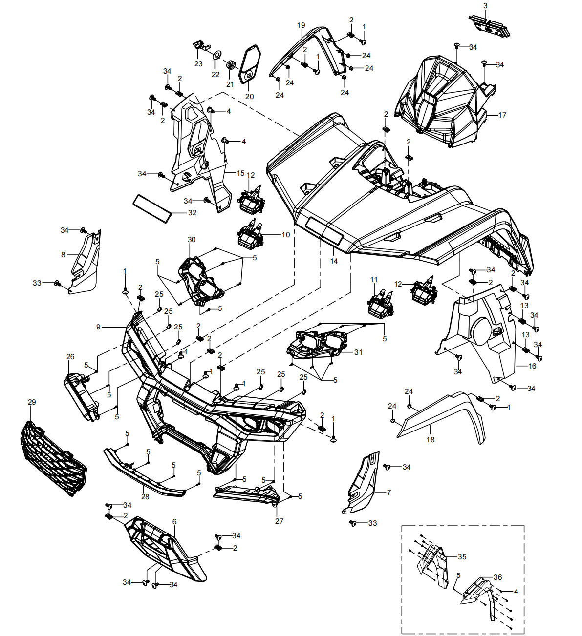 DIAGRAM 2026 AODES FRONT PLASTIC F17