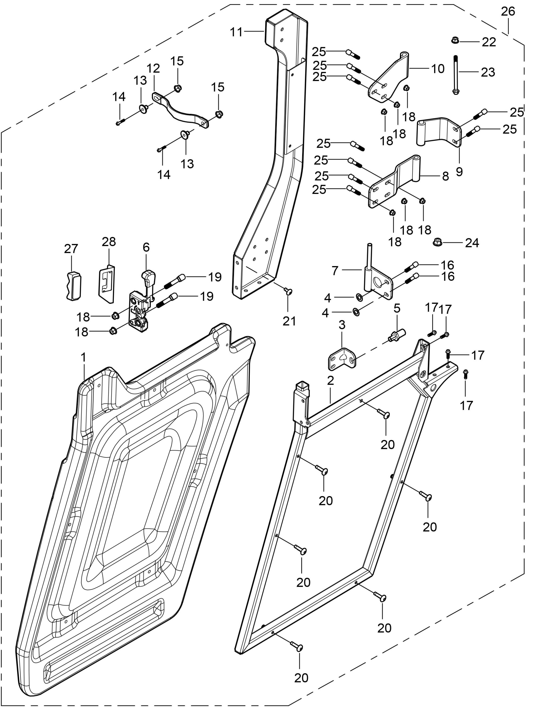 FRONT DOOR PASSENGER SIDE (4 DOOR) F25