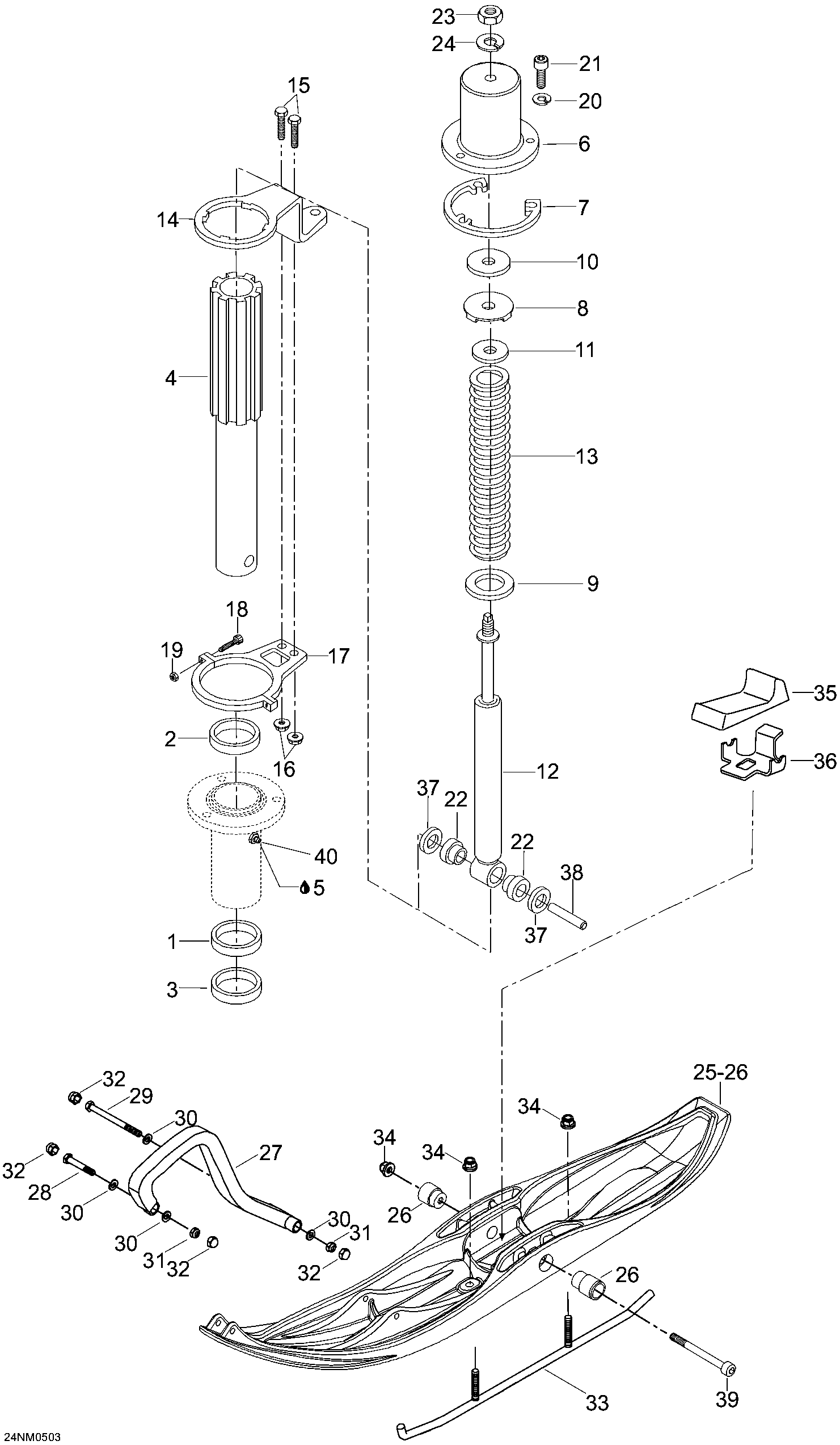 Front Suspension And Ski
