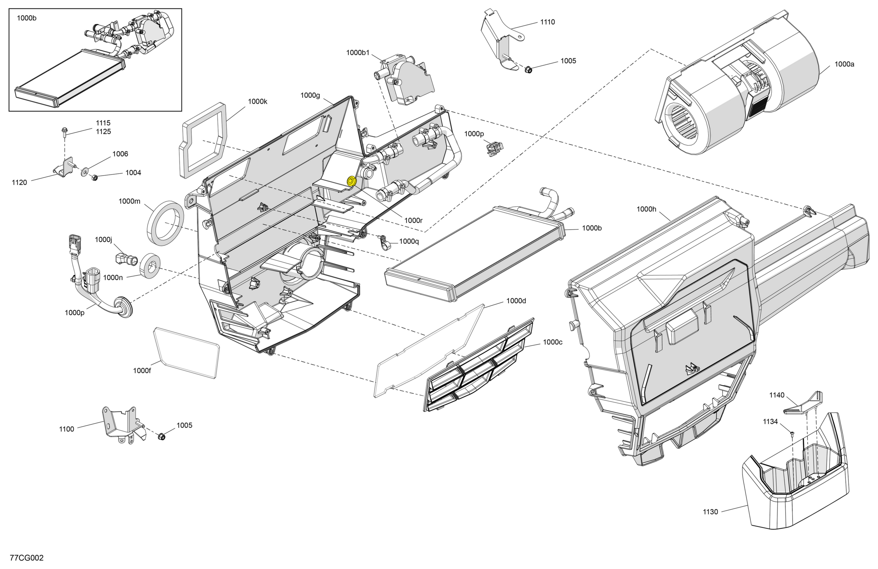 Схема узла: Enclosure Cab - Air Conditioning Unit