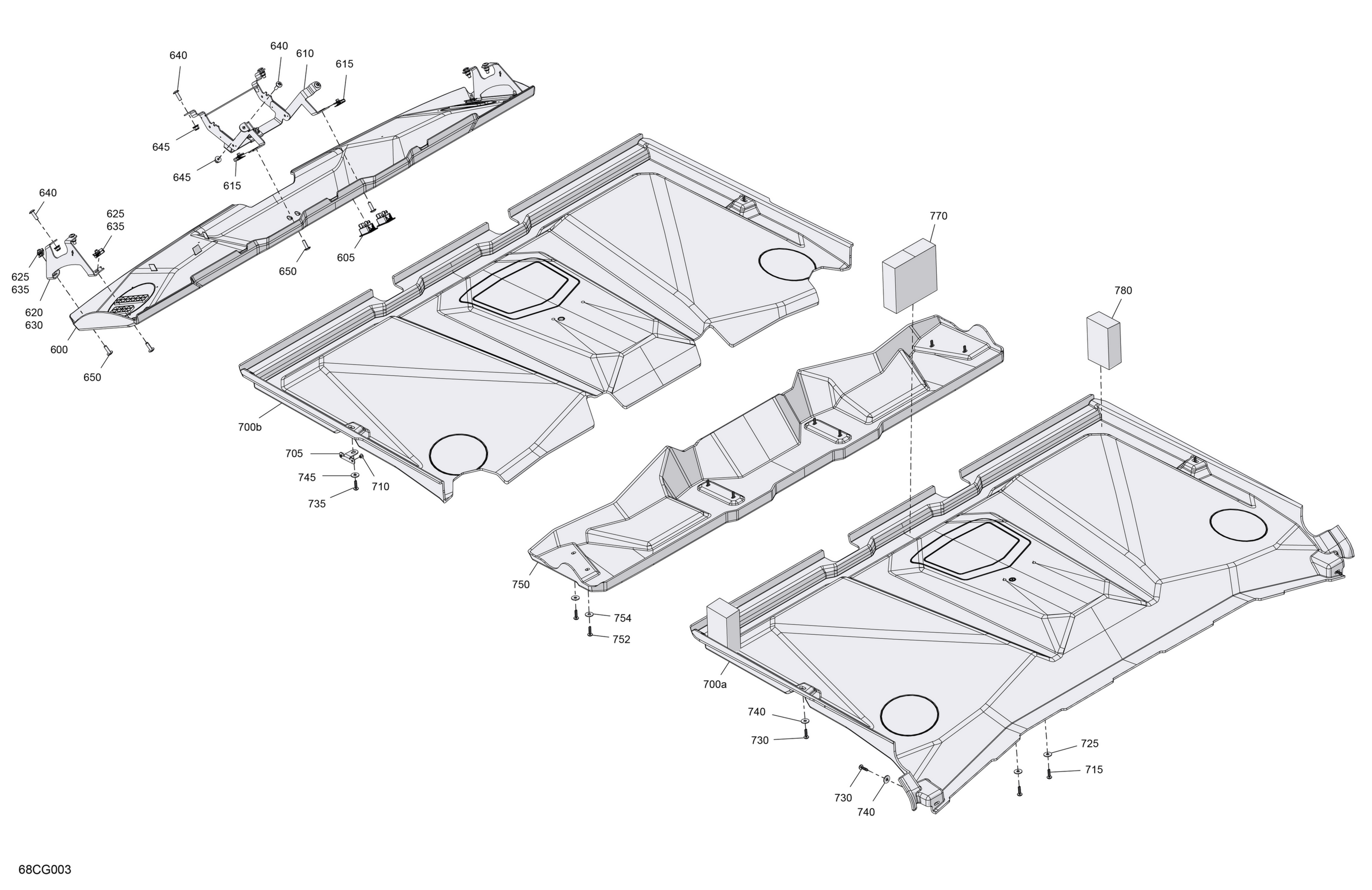 Схема узла: Enclosure Cab - Roof Liner