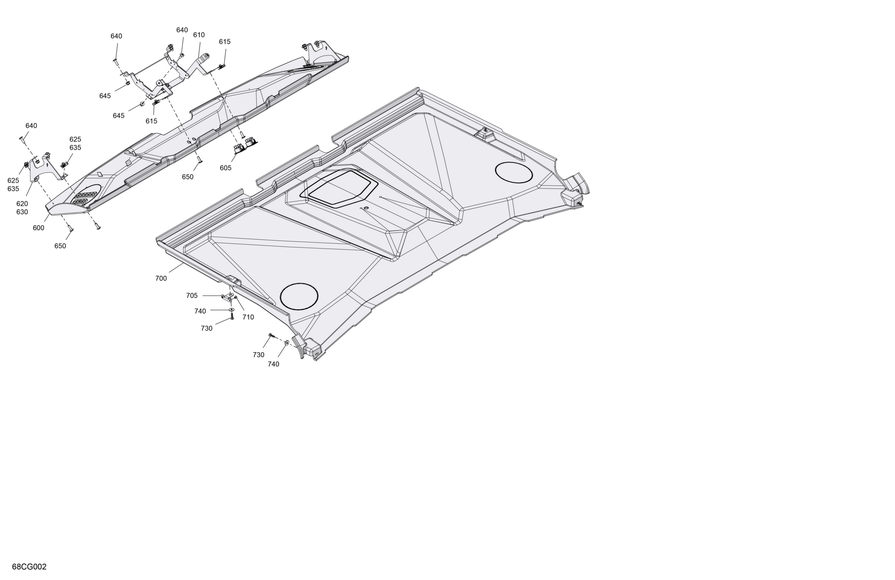 Схема узла: Enclosure Cab - Roof Liner