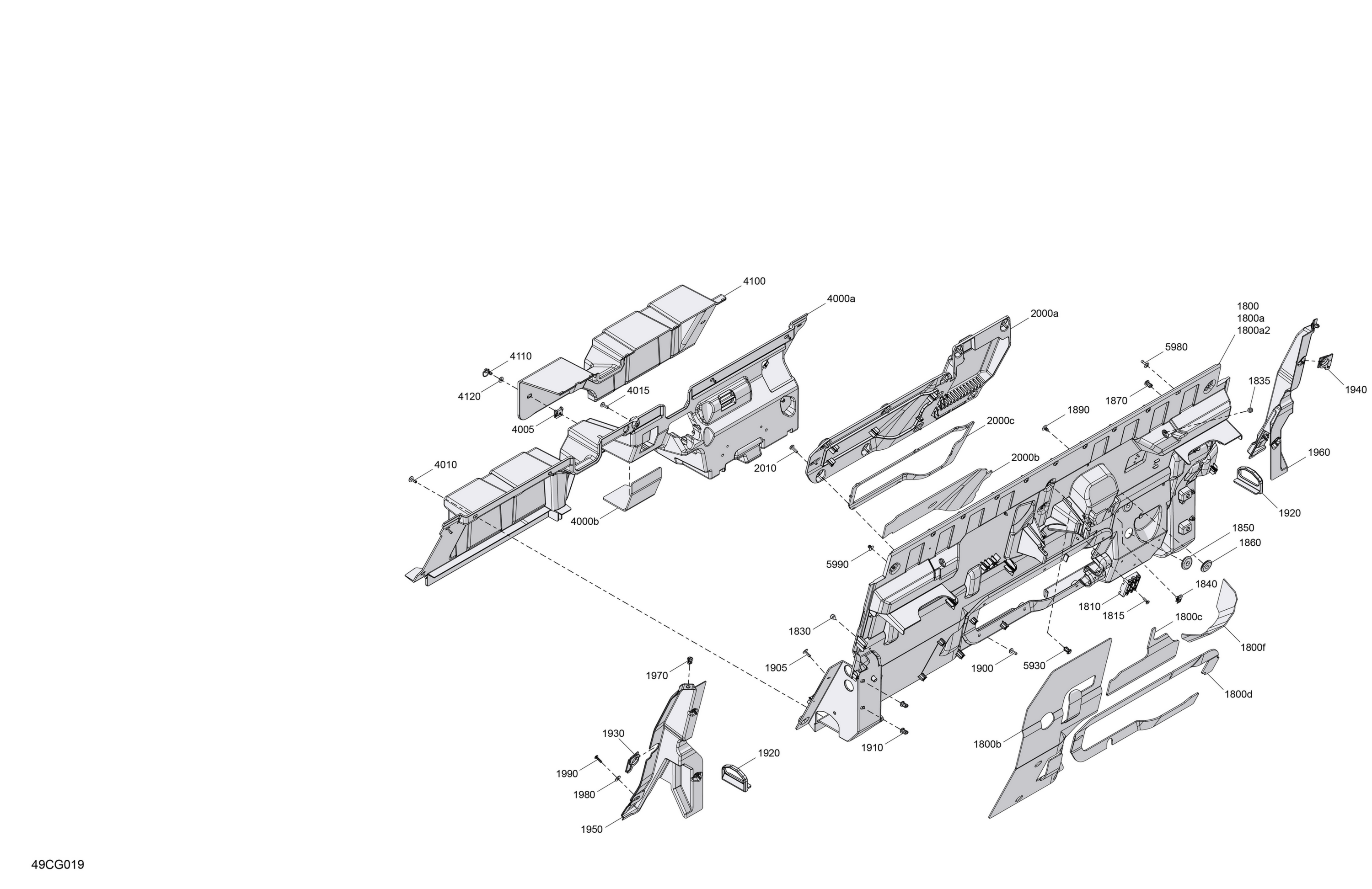 Схема узла: Cab Interior - Back Wall