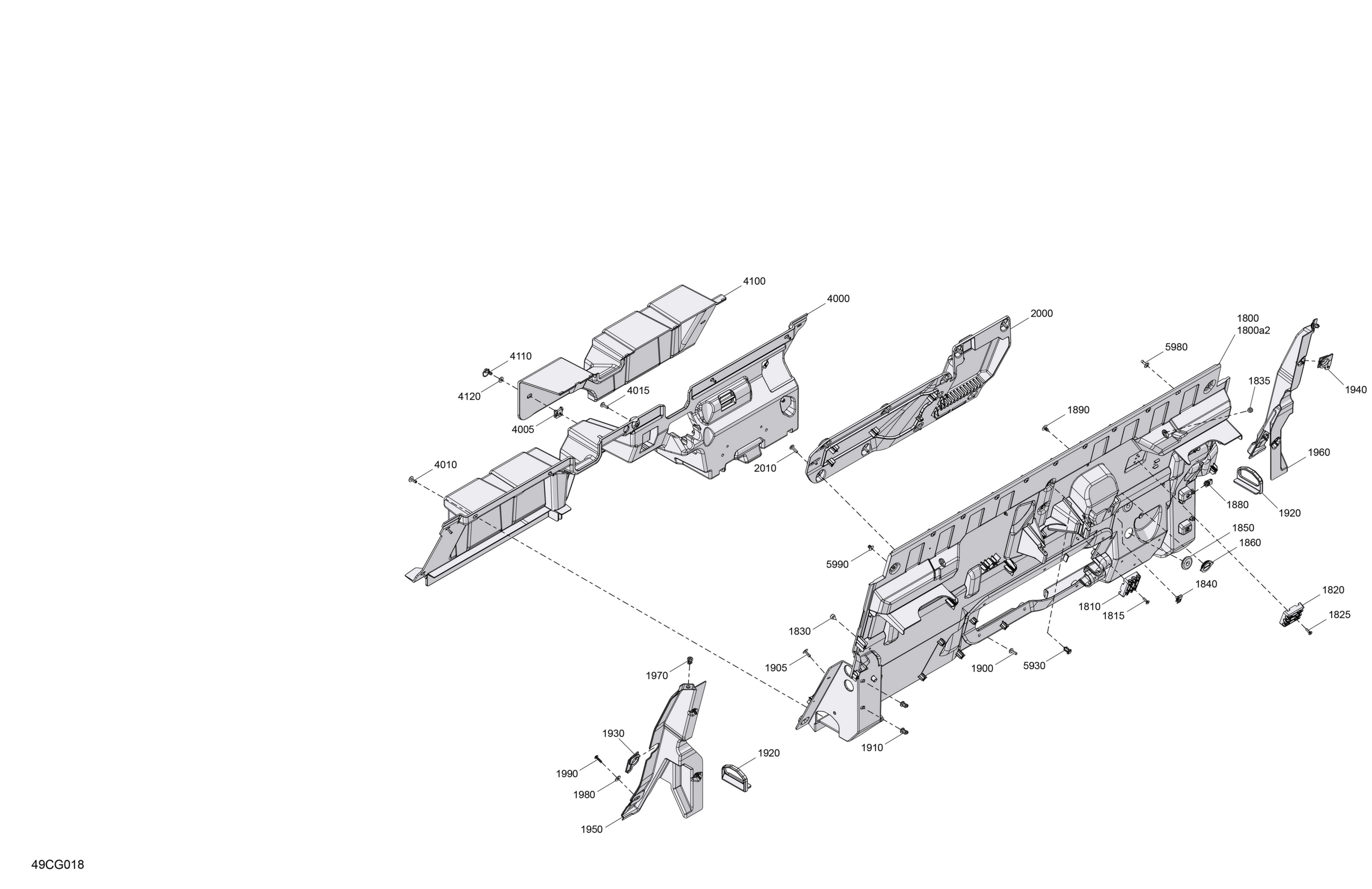 Схема узла: Cab Interior - Back Wall