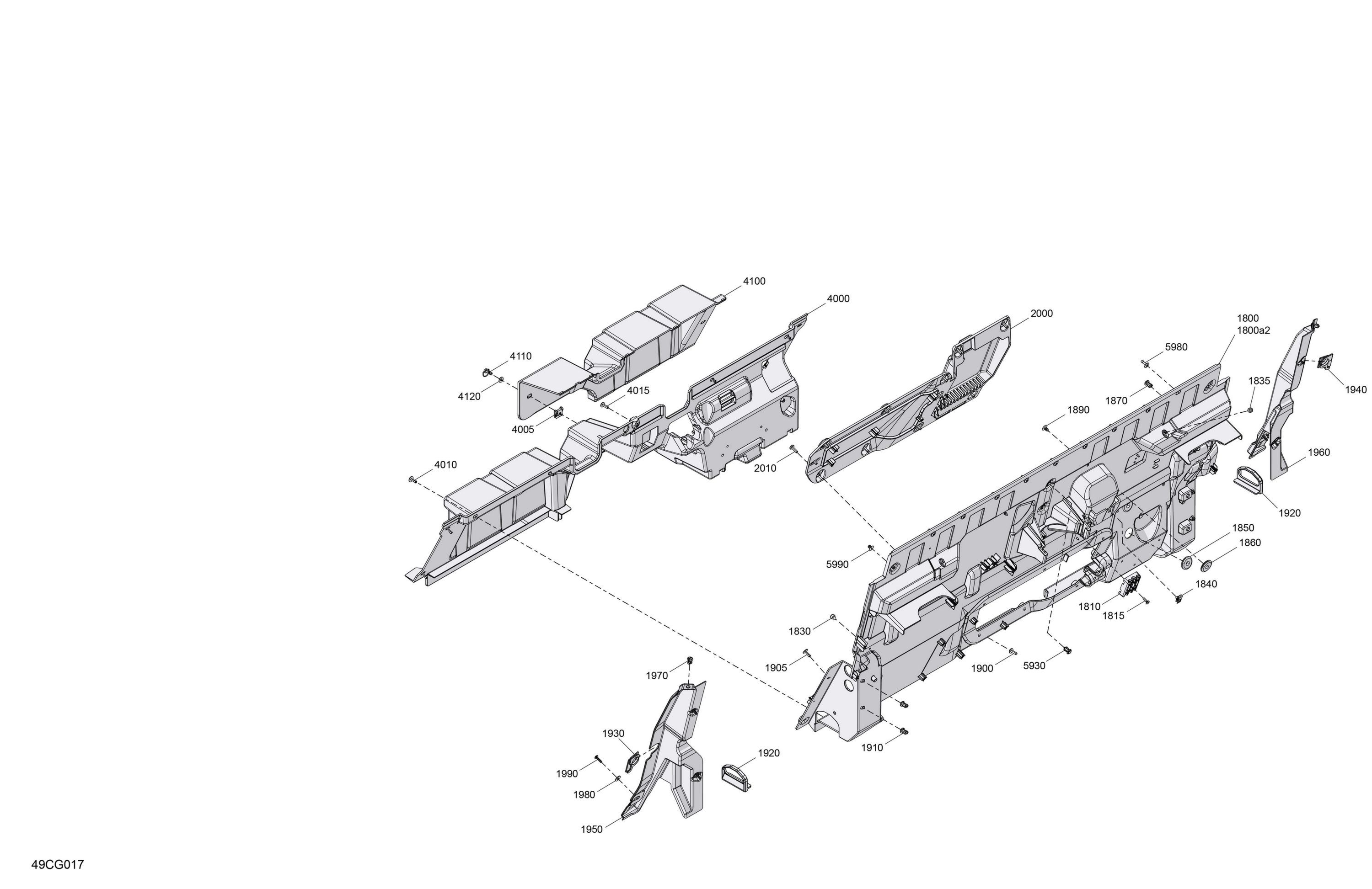 Схема узла: Cab Interior - Back Wall