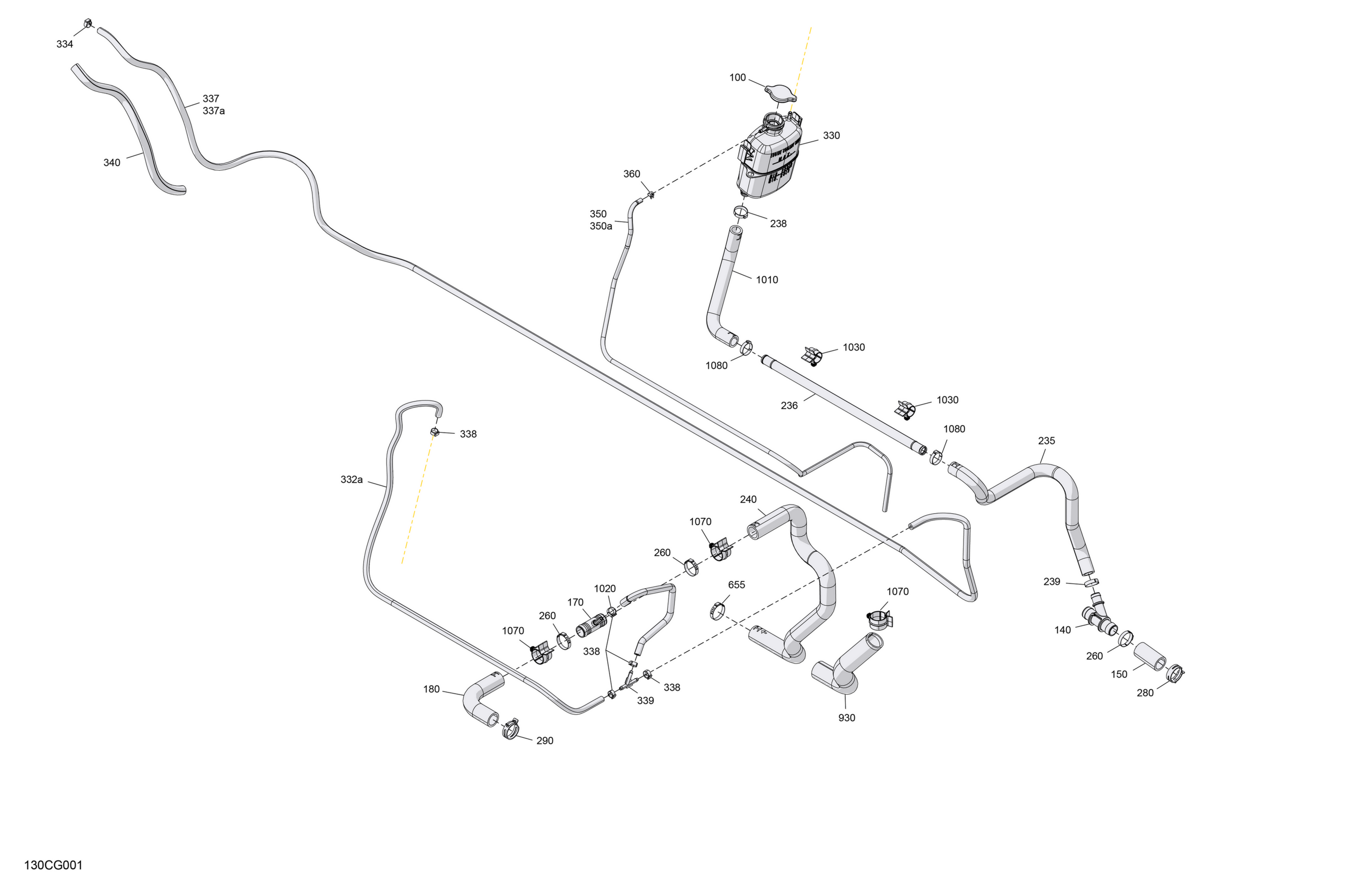 Схема узла: Engine - Coolant Tank