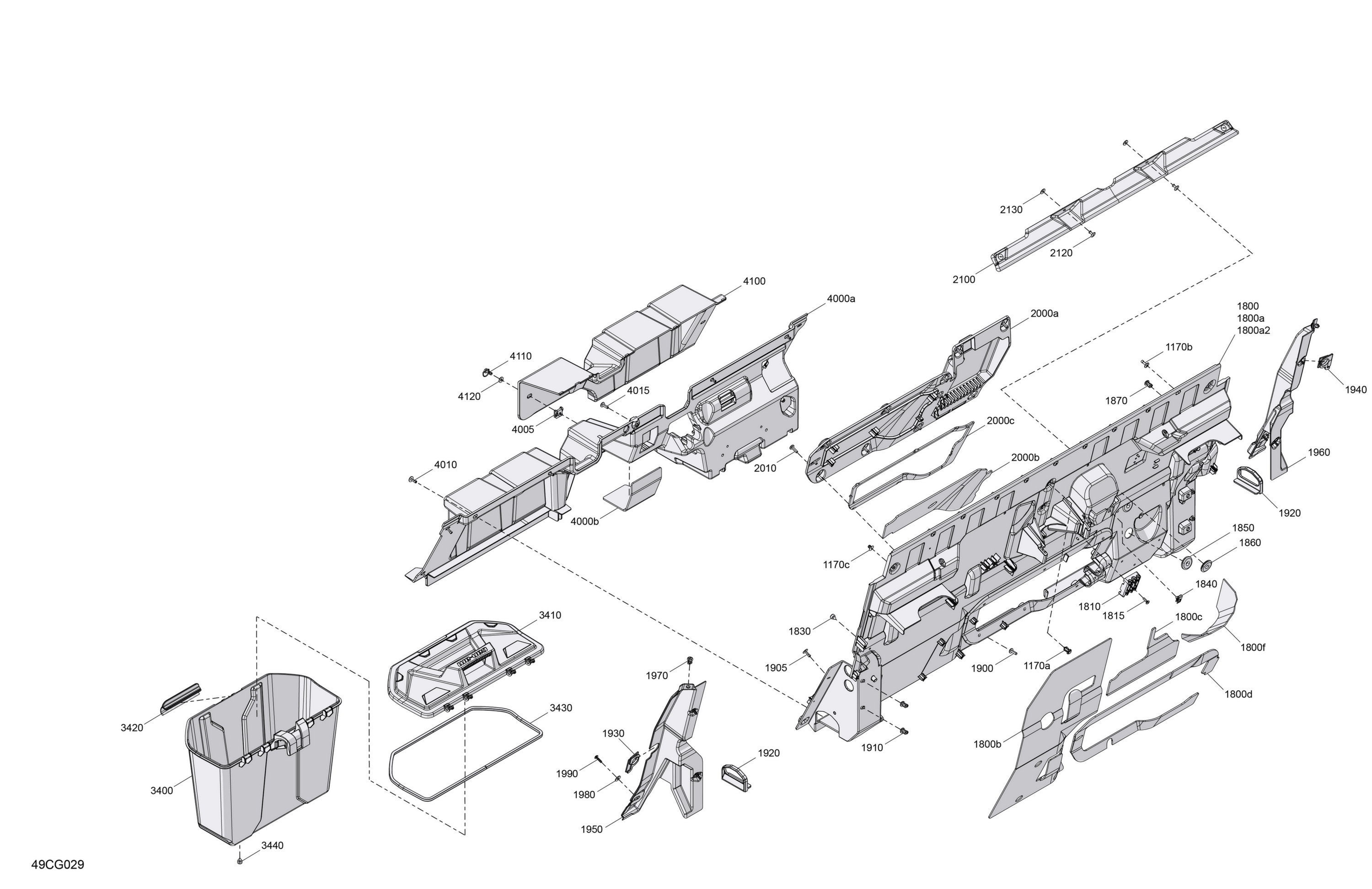 Схема узла: Cab Interior - Back Wall