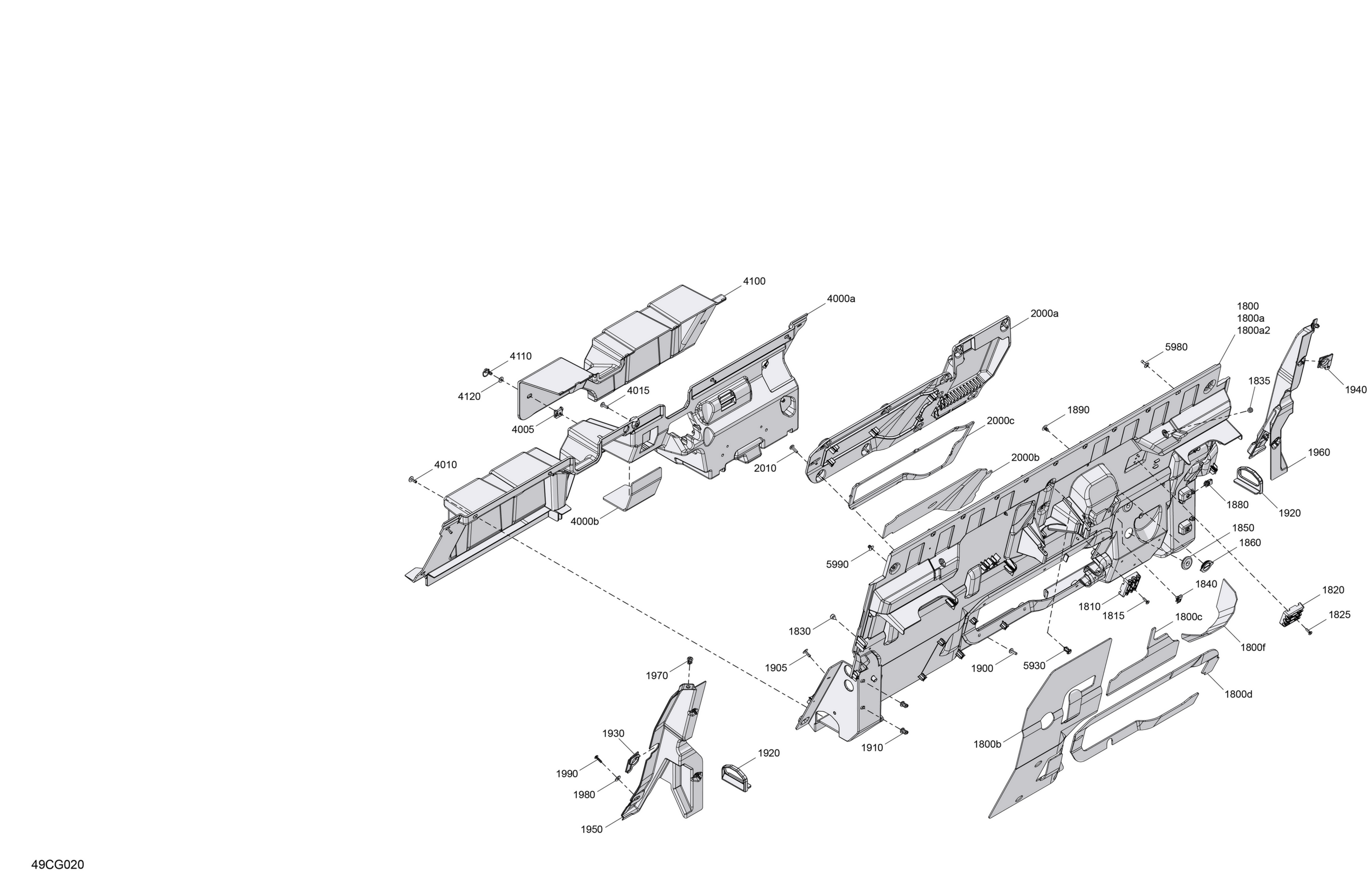 Схема узла: Cab Interior - Back Wall