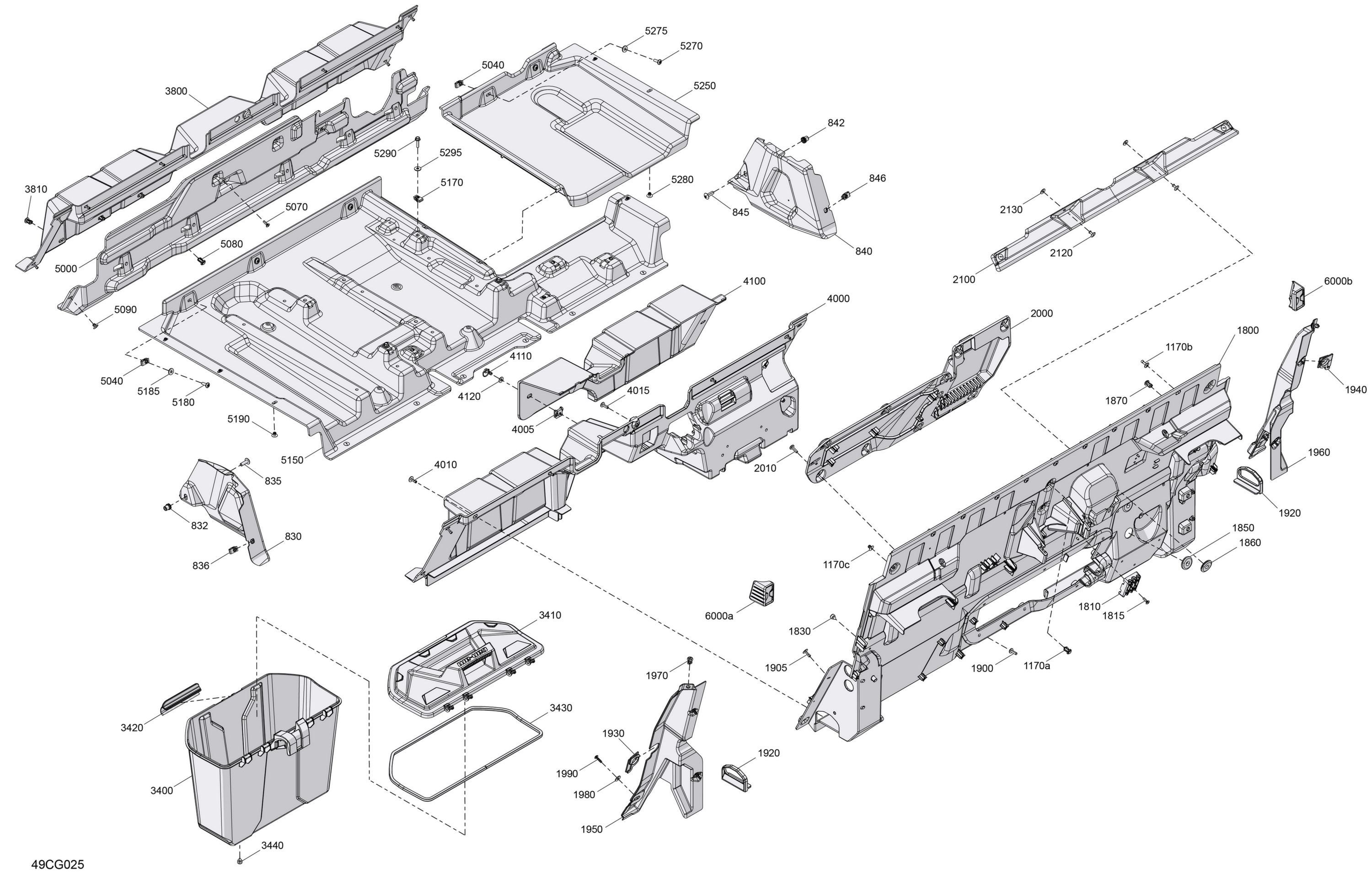 Схема узла: Cab Interior - Back Wall