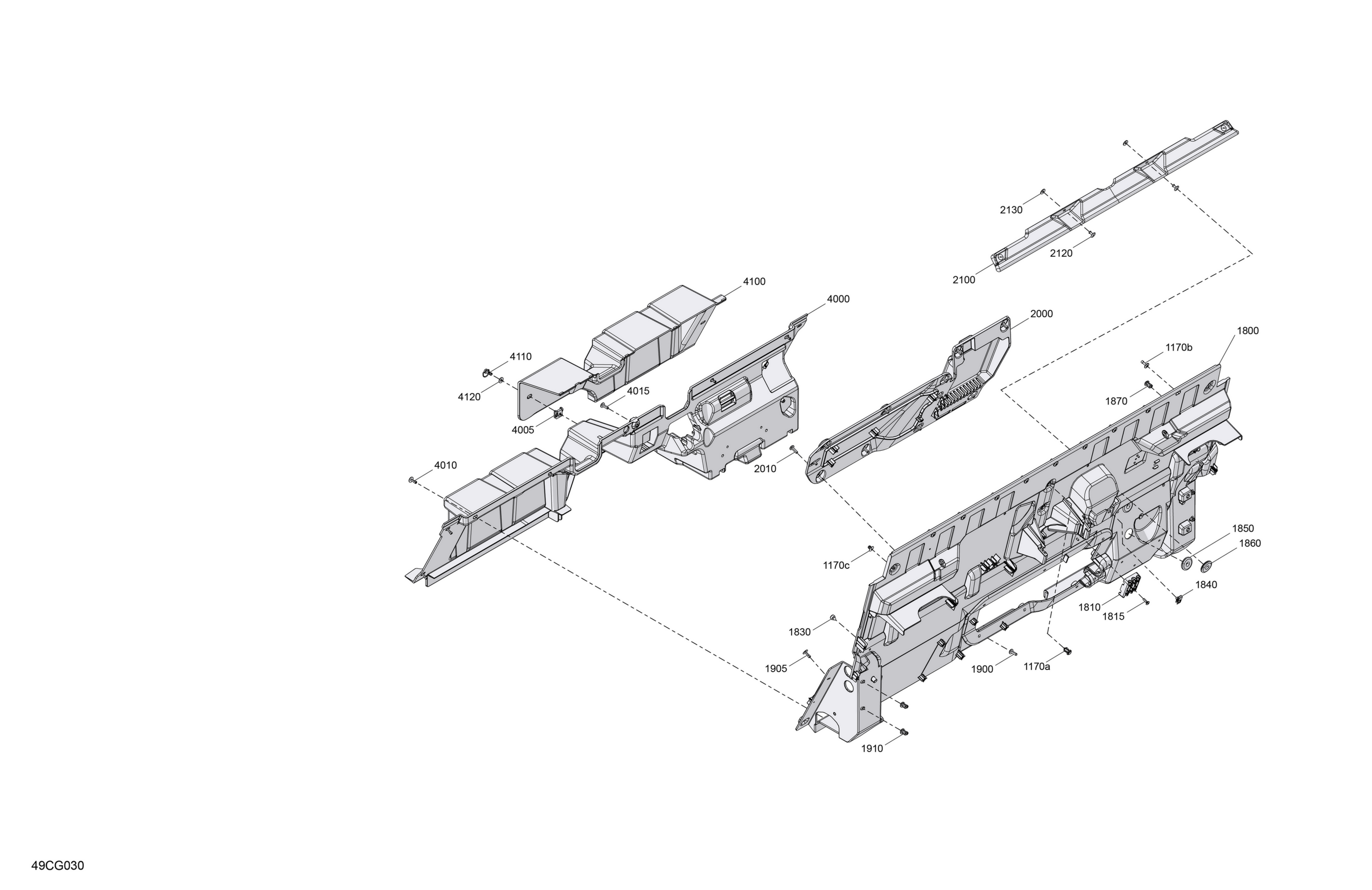 Схема узла: Cab Interior - Back Wall