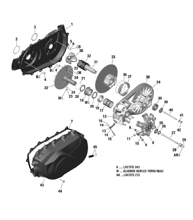 Схема узла: ROTAX - CVT