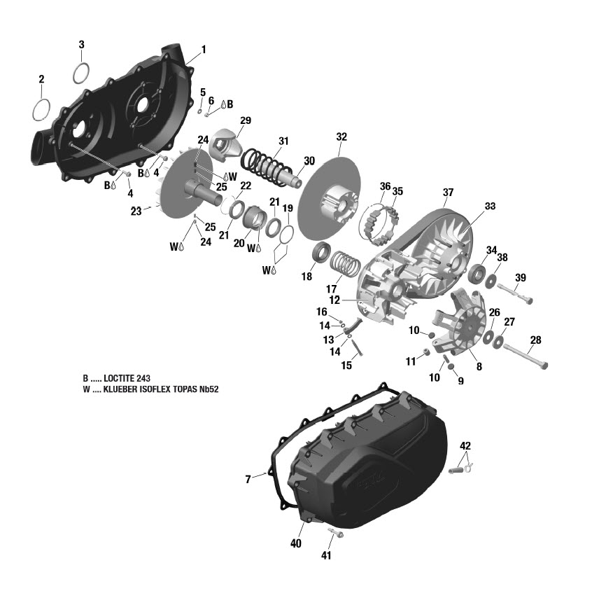 Схема узла: ROTAX - CVT