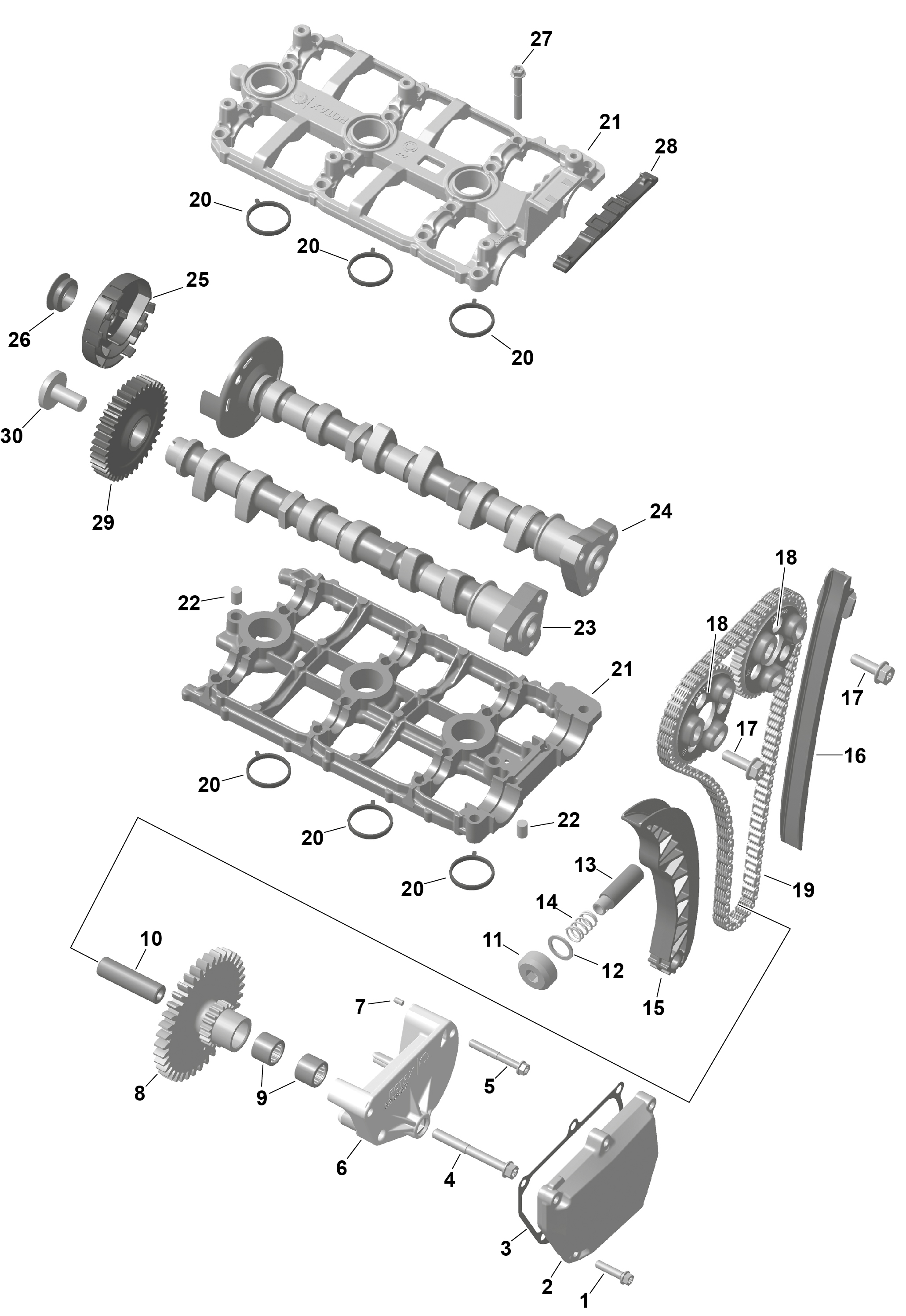 Схема узла: ROTAX - Valve Train