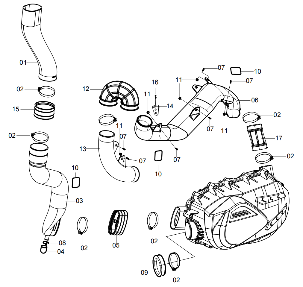 DIAGRAM 2024 AODES CVT INTAKE&EXHAUST SYSTEM F11