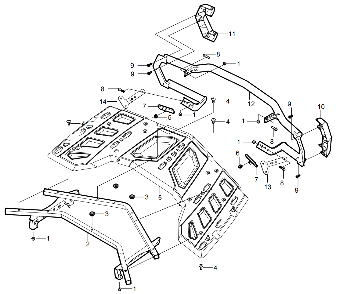 DIAGRAM 2025 AODES  REAR RACKS&REAR BUMPER F22