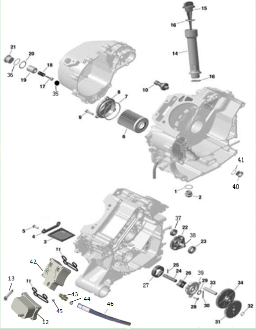 6. Engine lubrication assembly (X1140106000)