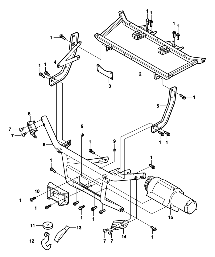 F23.1 FRONT WINCH ASSY (WITH FRONT BUMPER)
