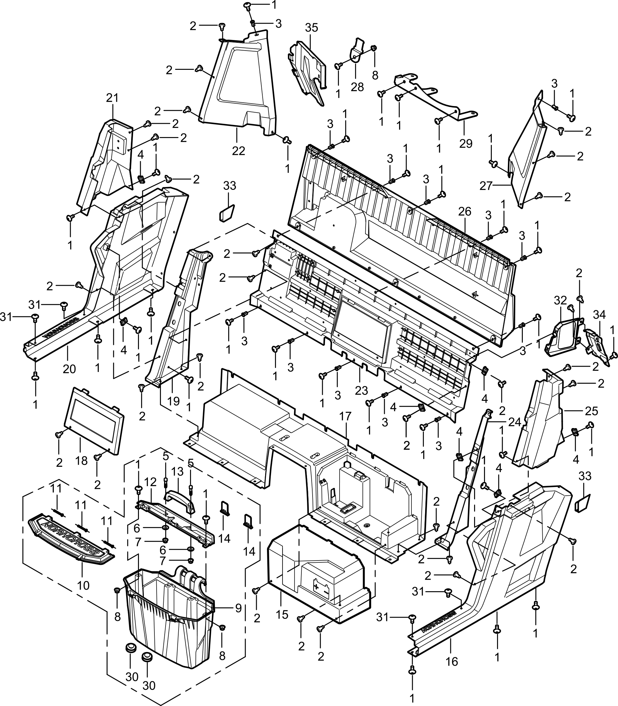 DIAGRAM 2025 AODES REAR MUDGUARD (FOUR DOOR) F20