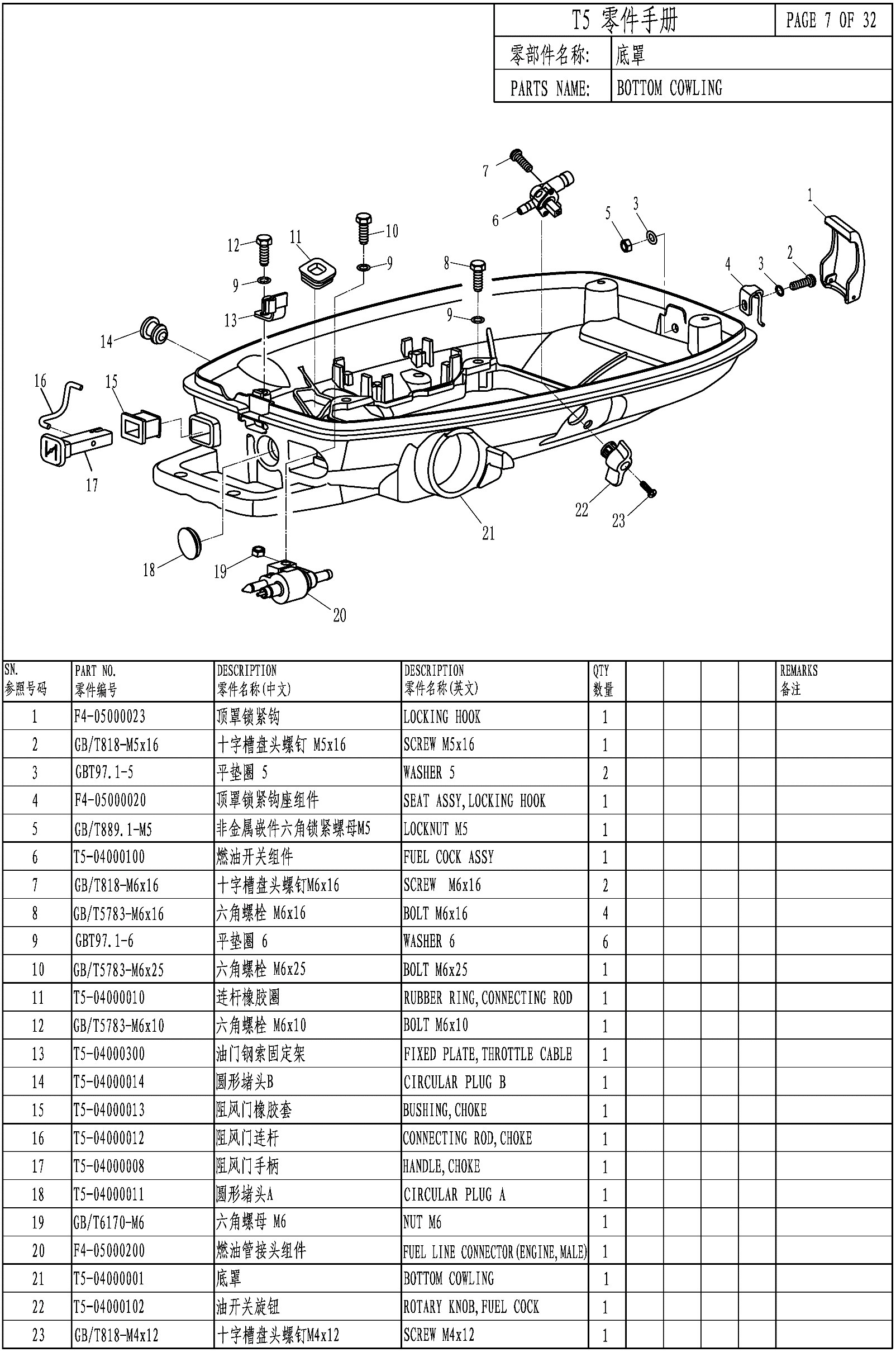 BOTTOM COWLING