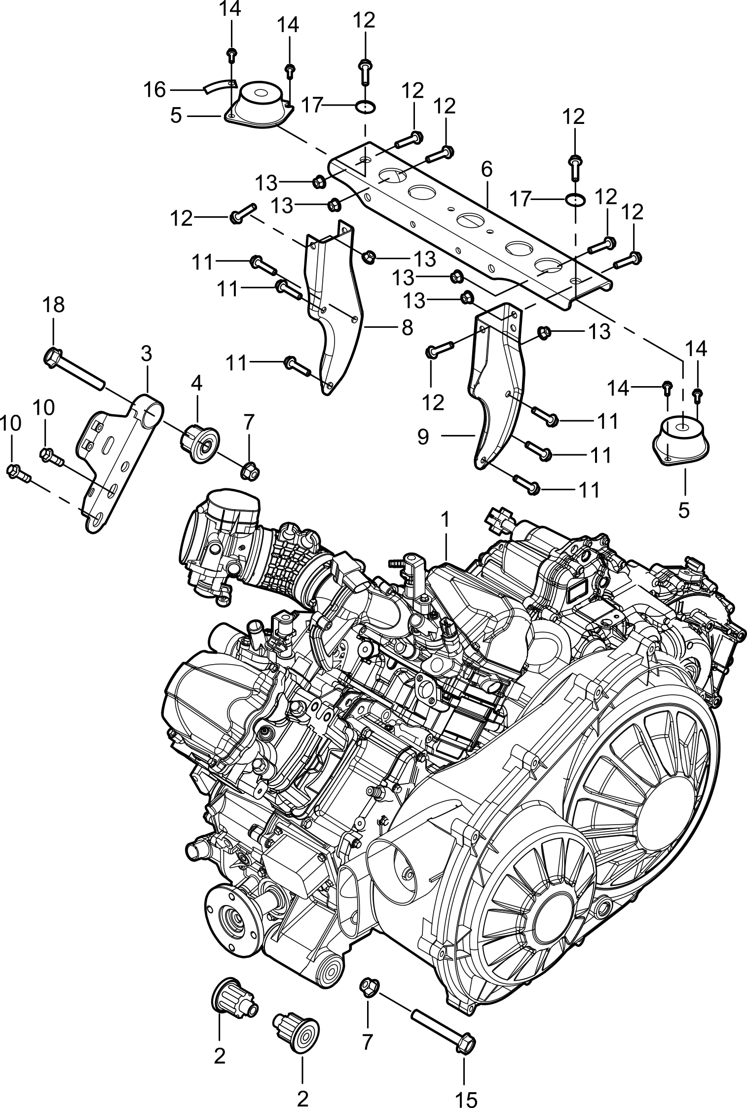 DIAGRAM 2025 AODES ENGINE MOUNTING F23