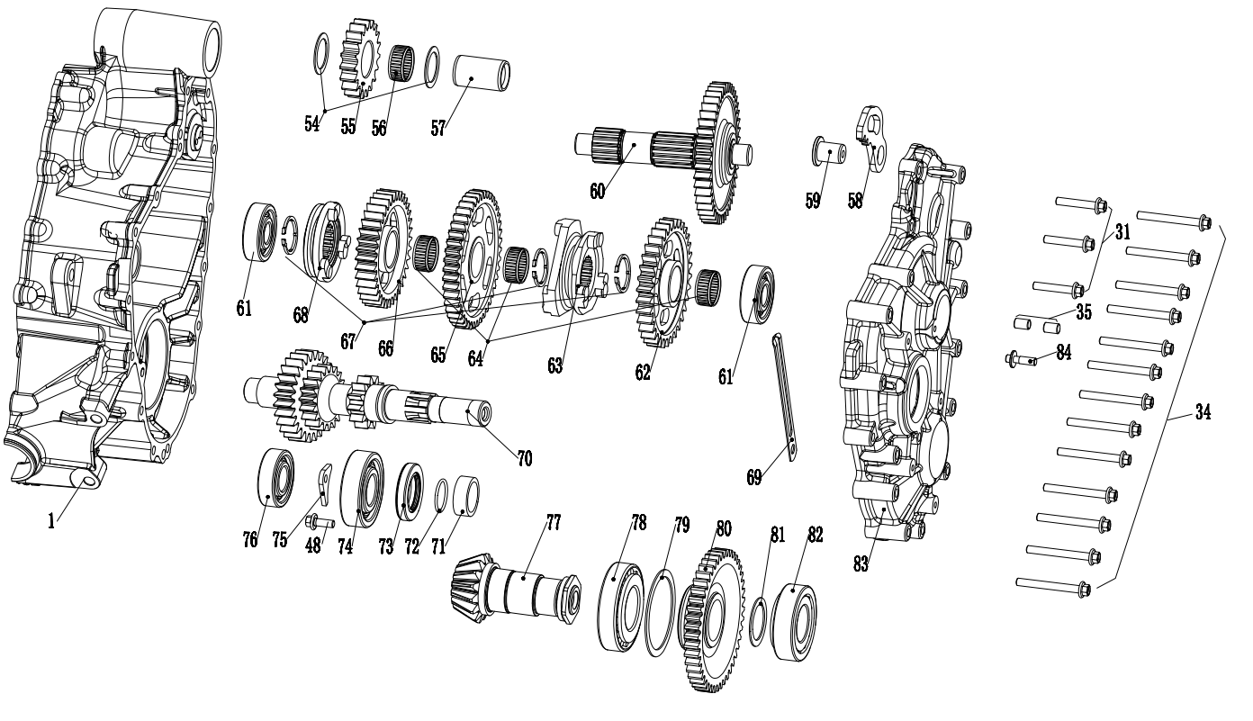 DIAGRAM 2025 AODES GEAR BOX 2 E11