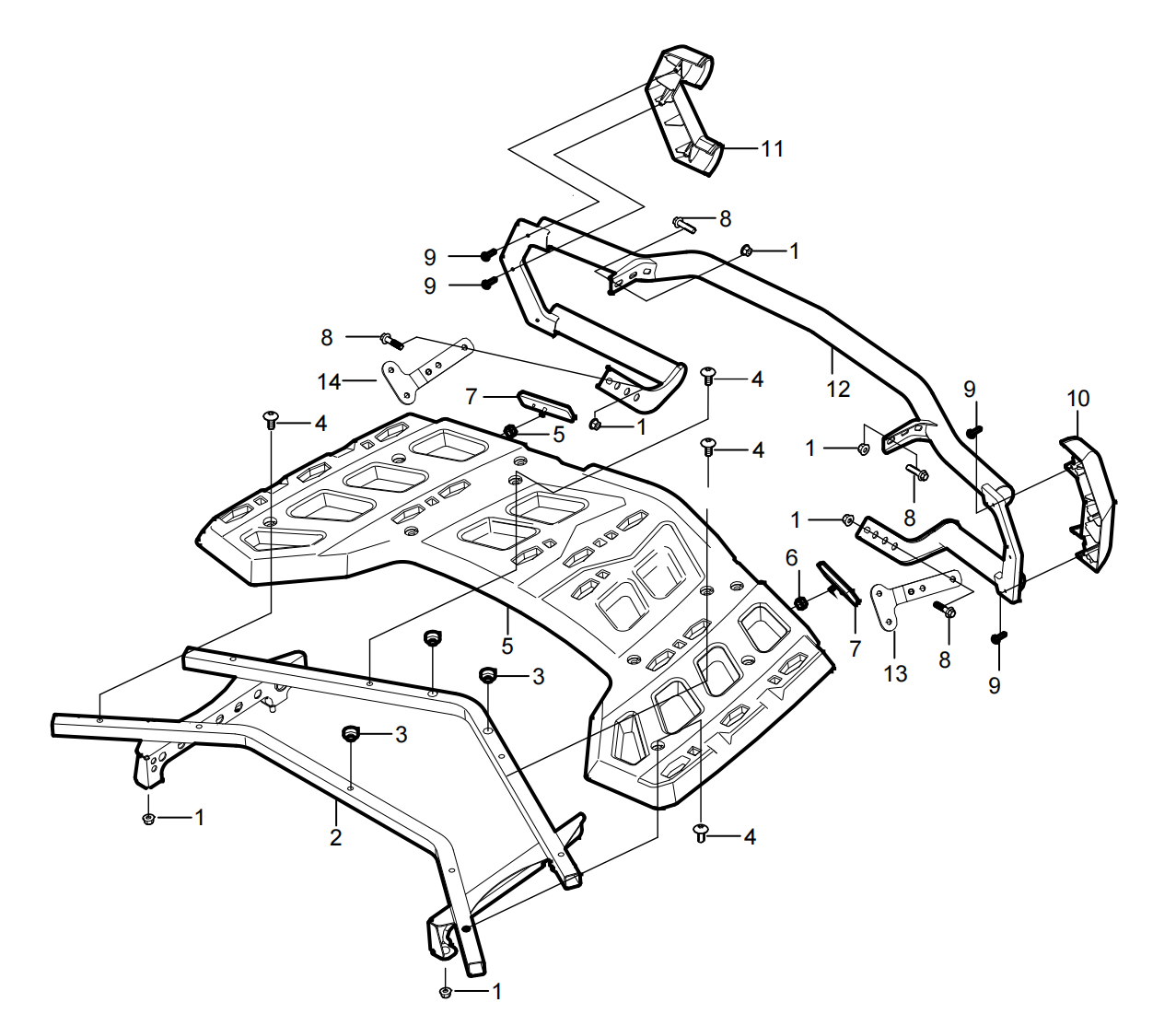 DIAGRAM 2025 AODES  REAR RACKS&REAR BUMPER(EUROPE) F22