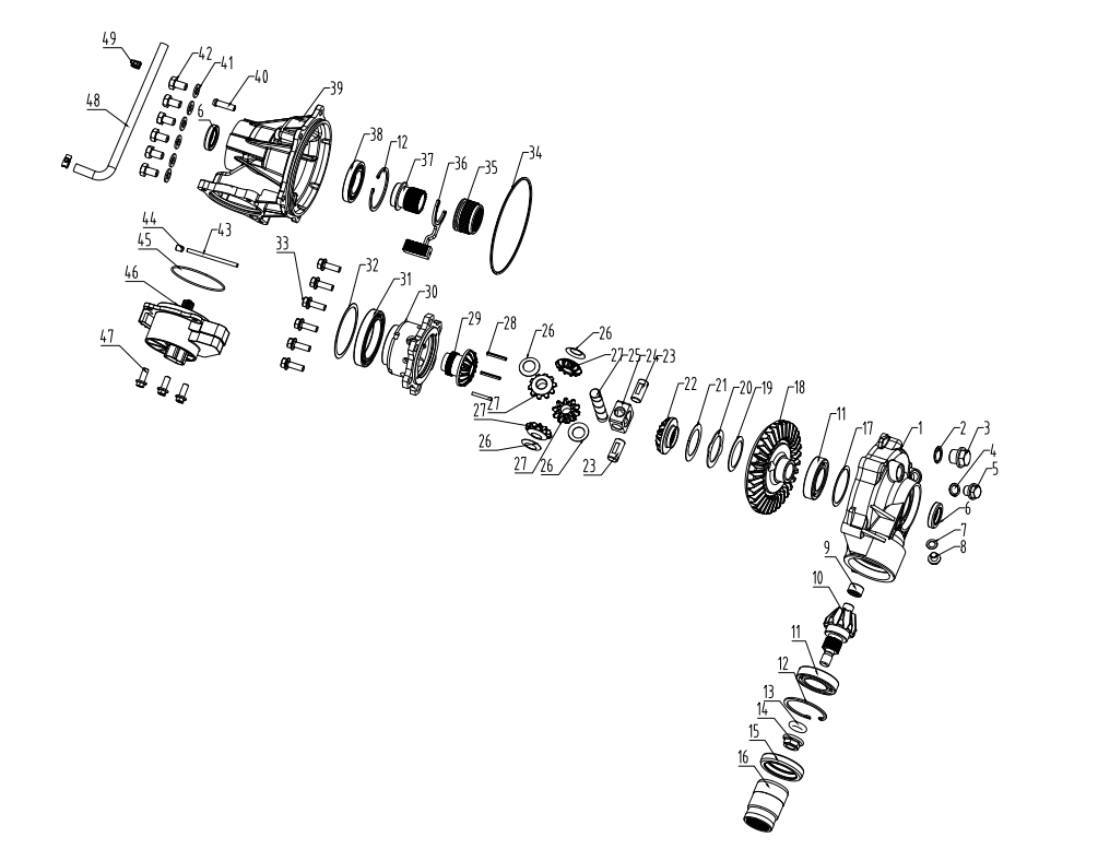 DIAGRAM 2025 AODES FRONT DIFFERENTIAL F24