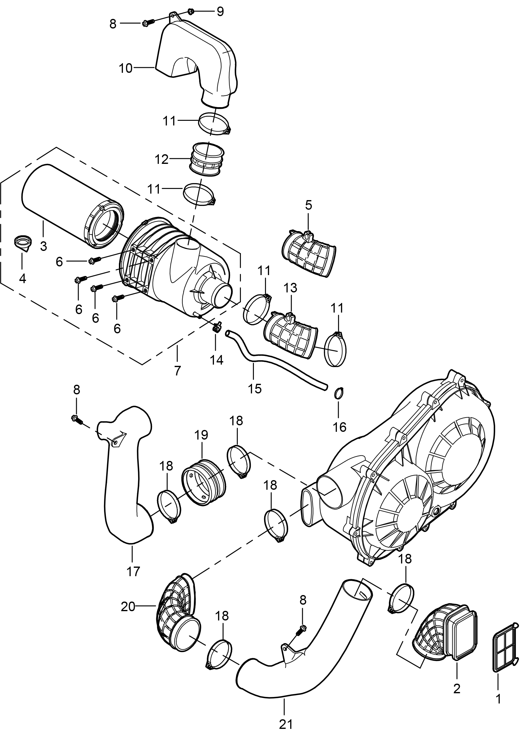 AIR FILTER & CVT INLET&OUTLET SYSTEM F09