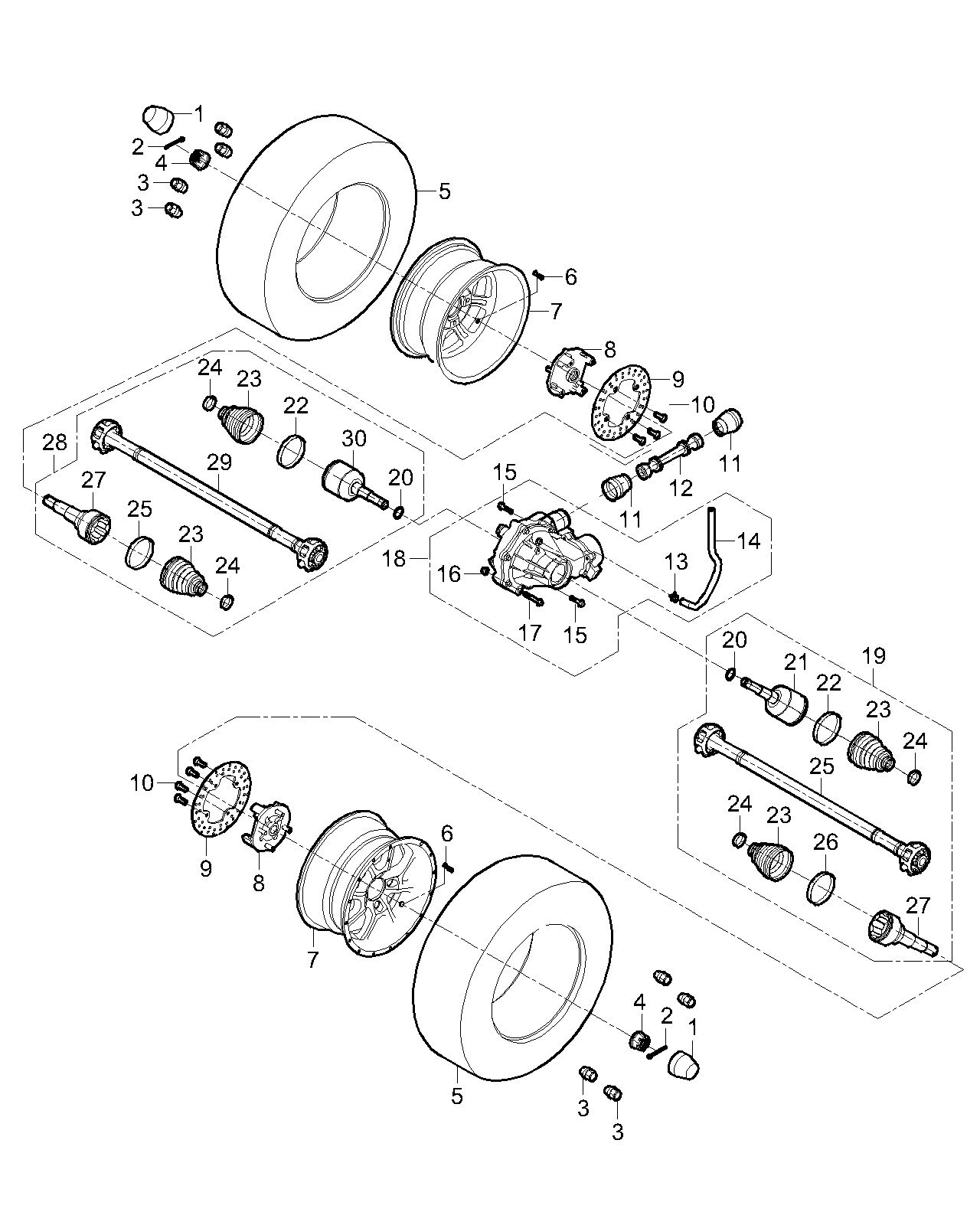 1. Front drive system