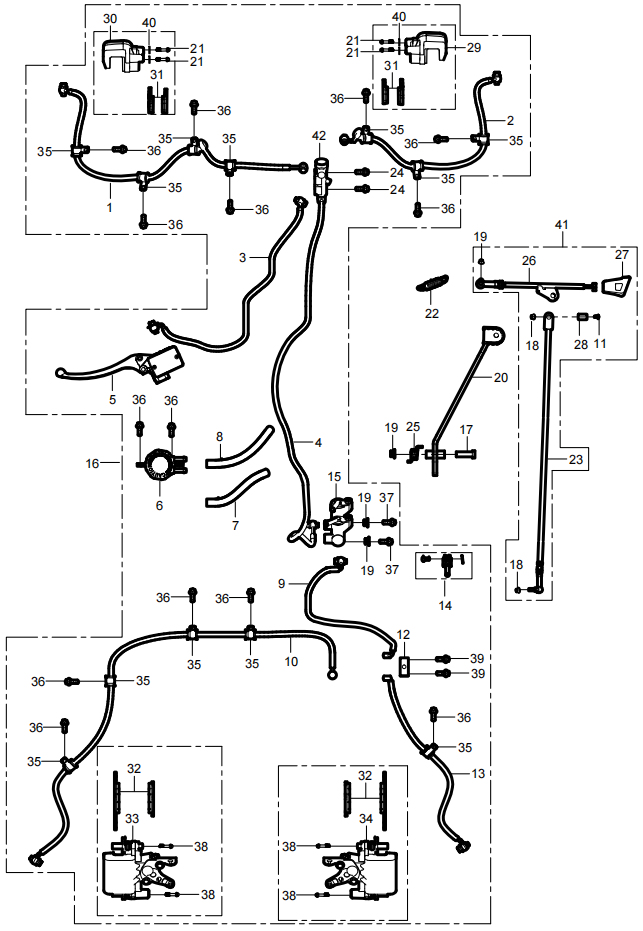 12. Brake system (Single seat vehicle only)
