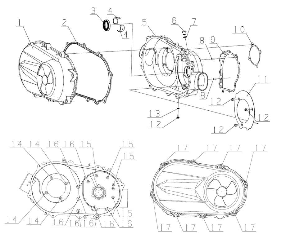 DIAGRAM 2025 AODES RIGHT CRANKCASE COVER E04