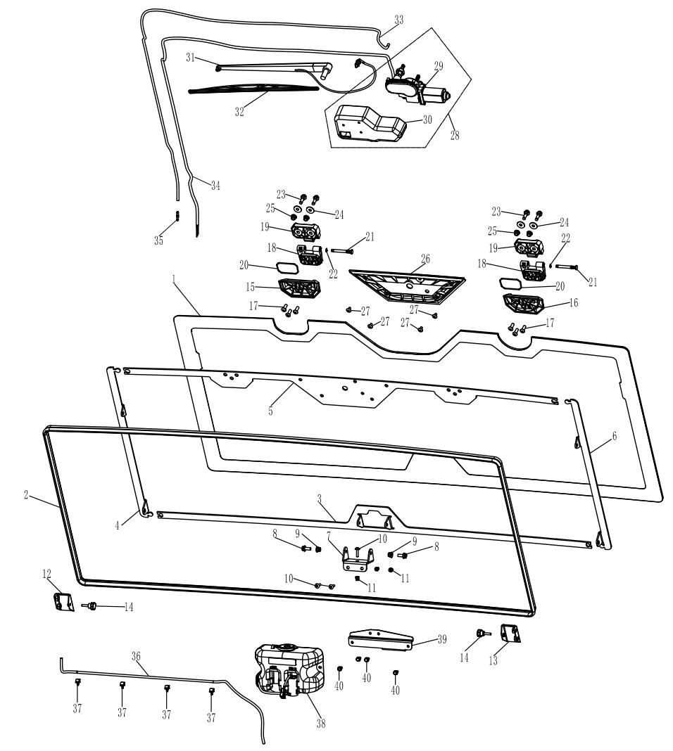F32. Front windshield