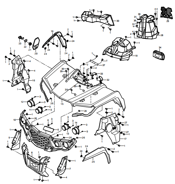 DIAGRAM 2024 AODES FRONT PLASTIC F17