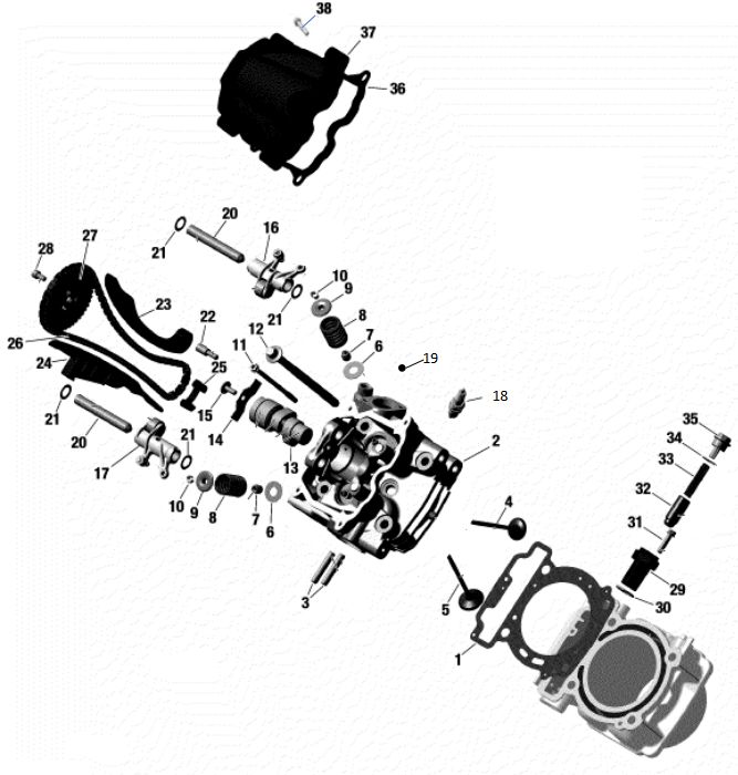 E01. First cylinder head assy