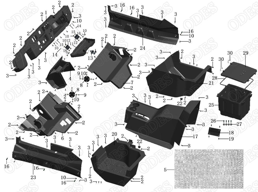 F17. Plastic covers, middle