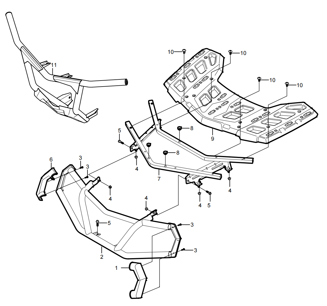 DIAGRAM 2025 AODES  FRONT RACKS&FRONT BUMPER F21