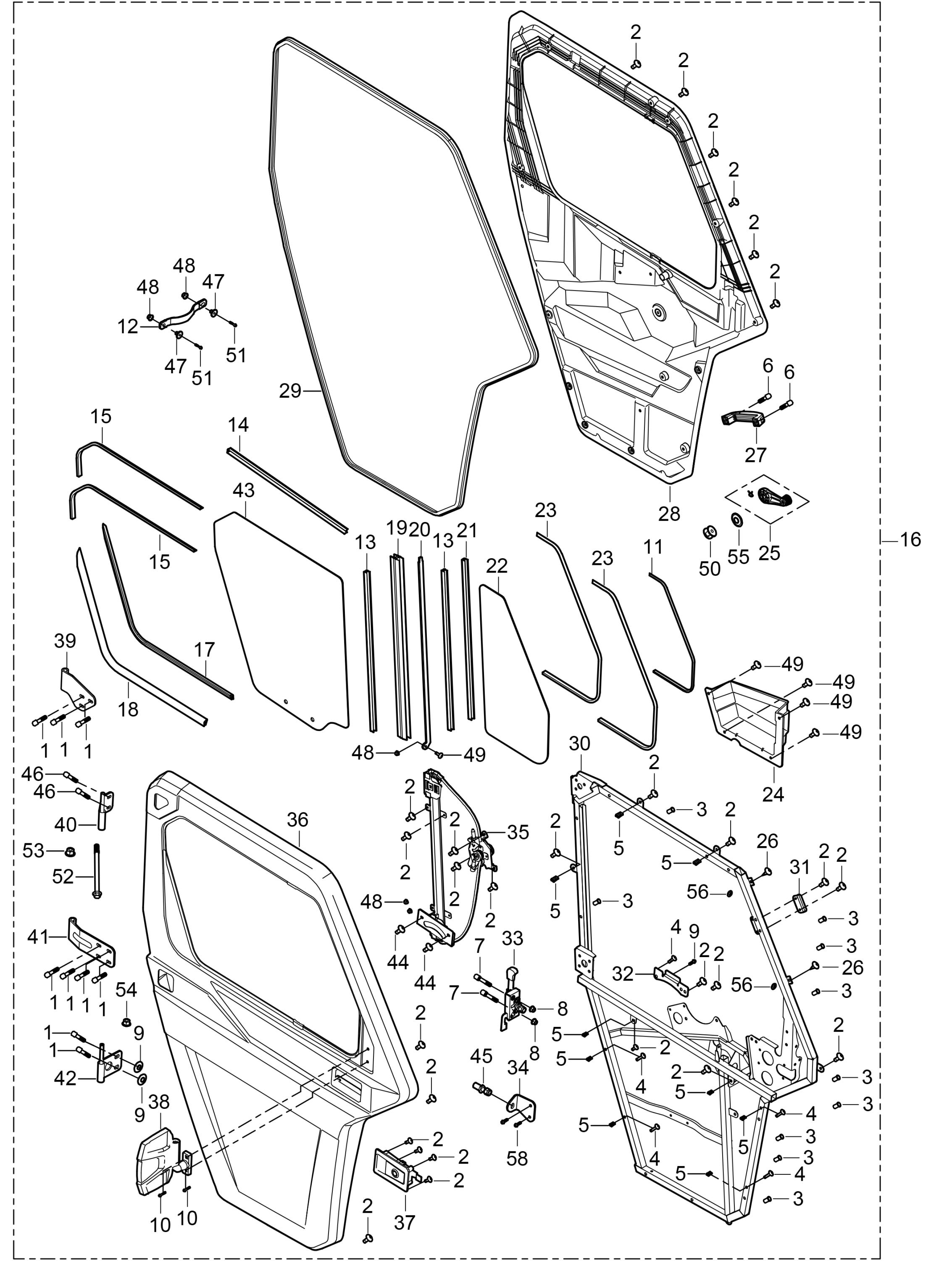 FRONT DOOR PASSENGER SIDE (2 Door) F28