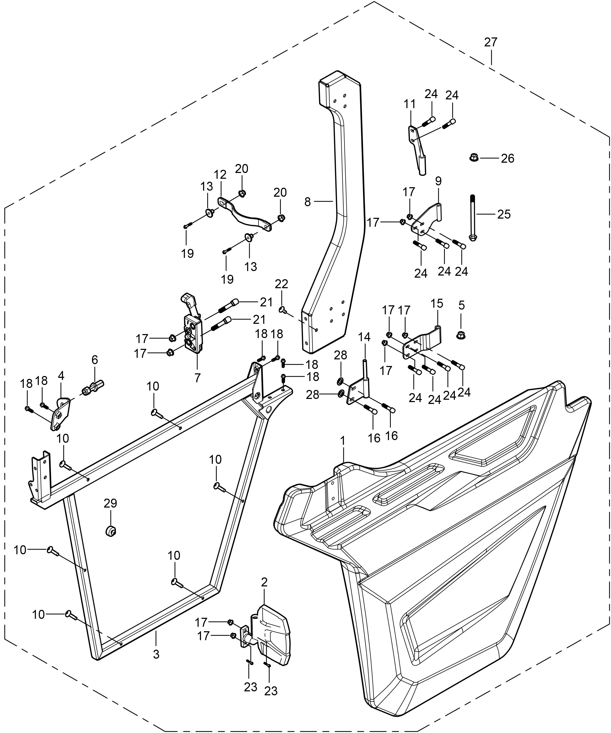 FRONT DOOR DRIVER SIDE (4 DOOR) F22