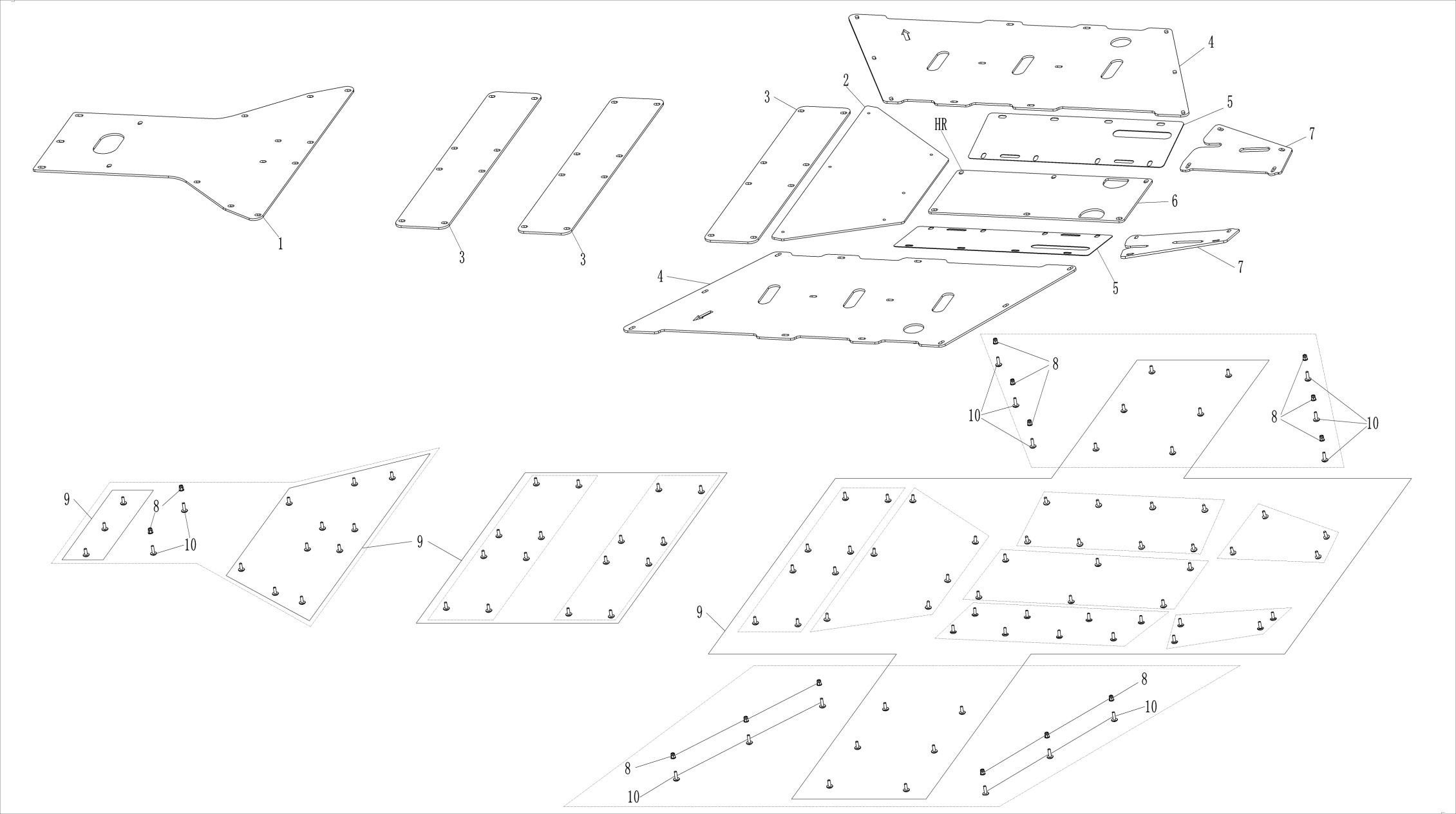 F25. Bottom guard board of body