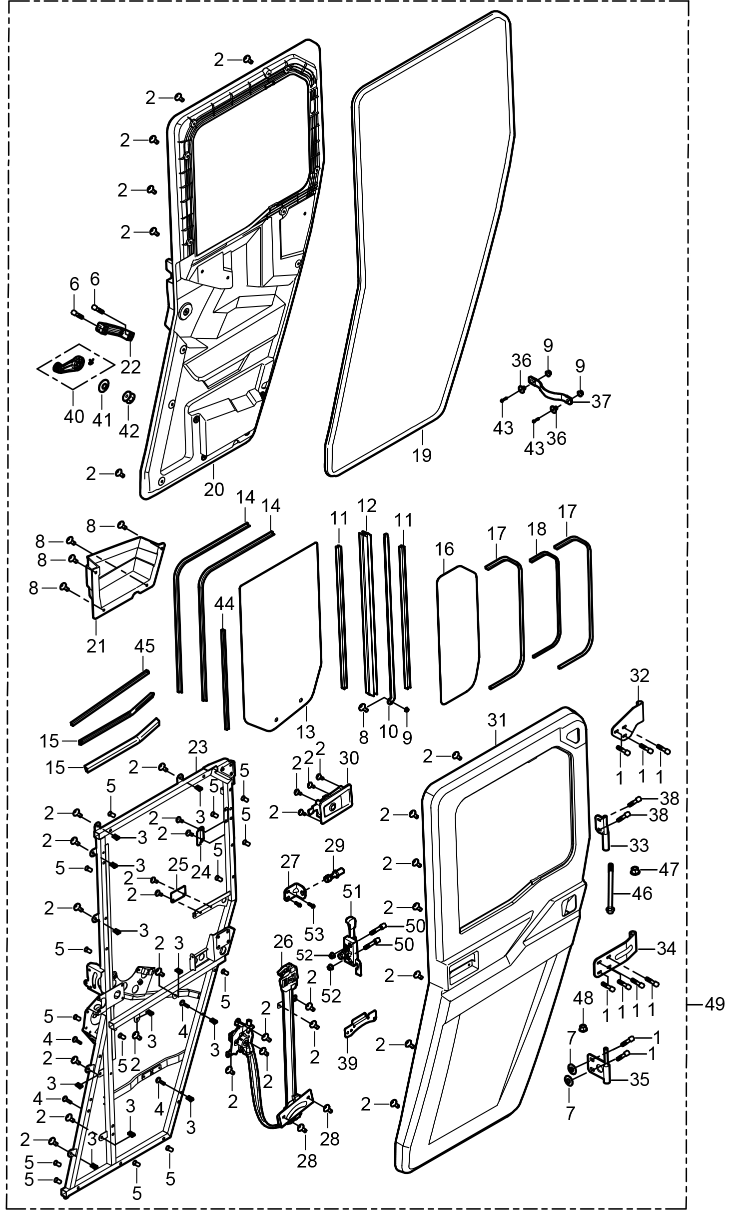 REAR DOOR,DRIVER SIDE (4 DOOR) F22