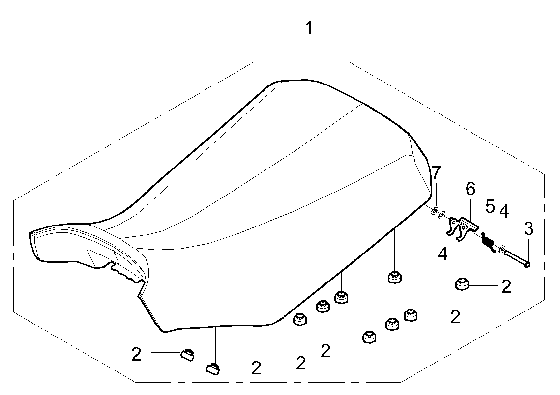 14. Seat (Single seat vehicle)