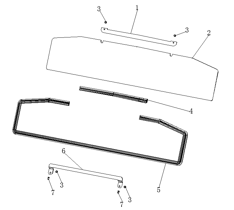 F33. Rear windshield