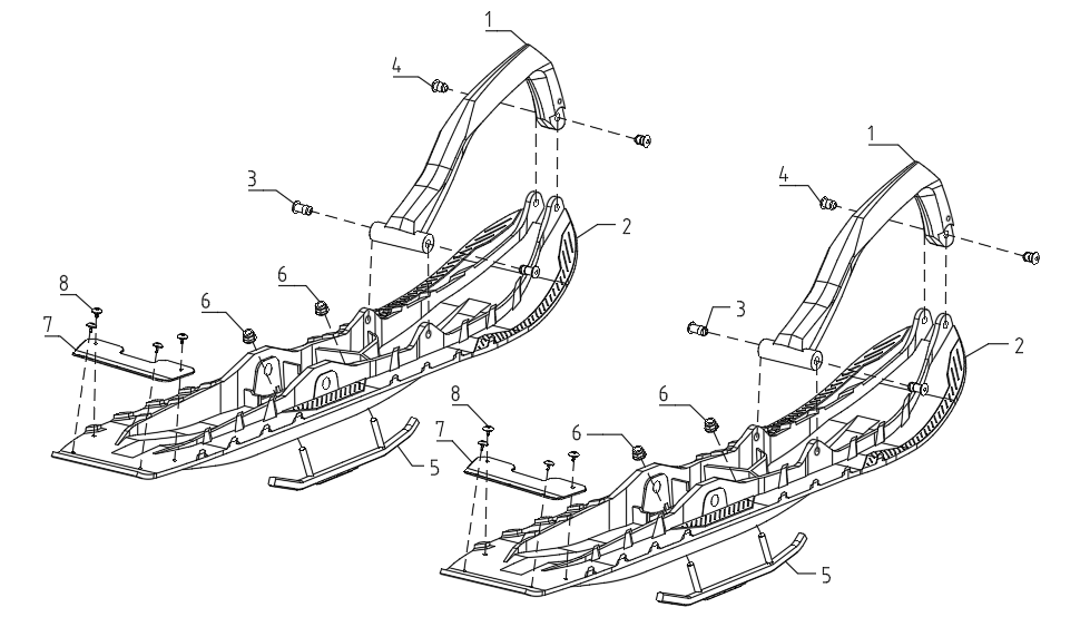 1-1. Ski Blade - Front