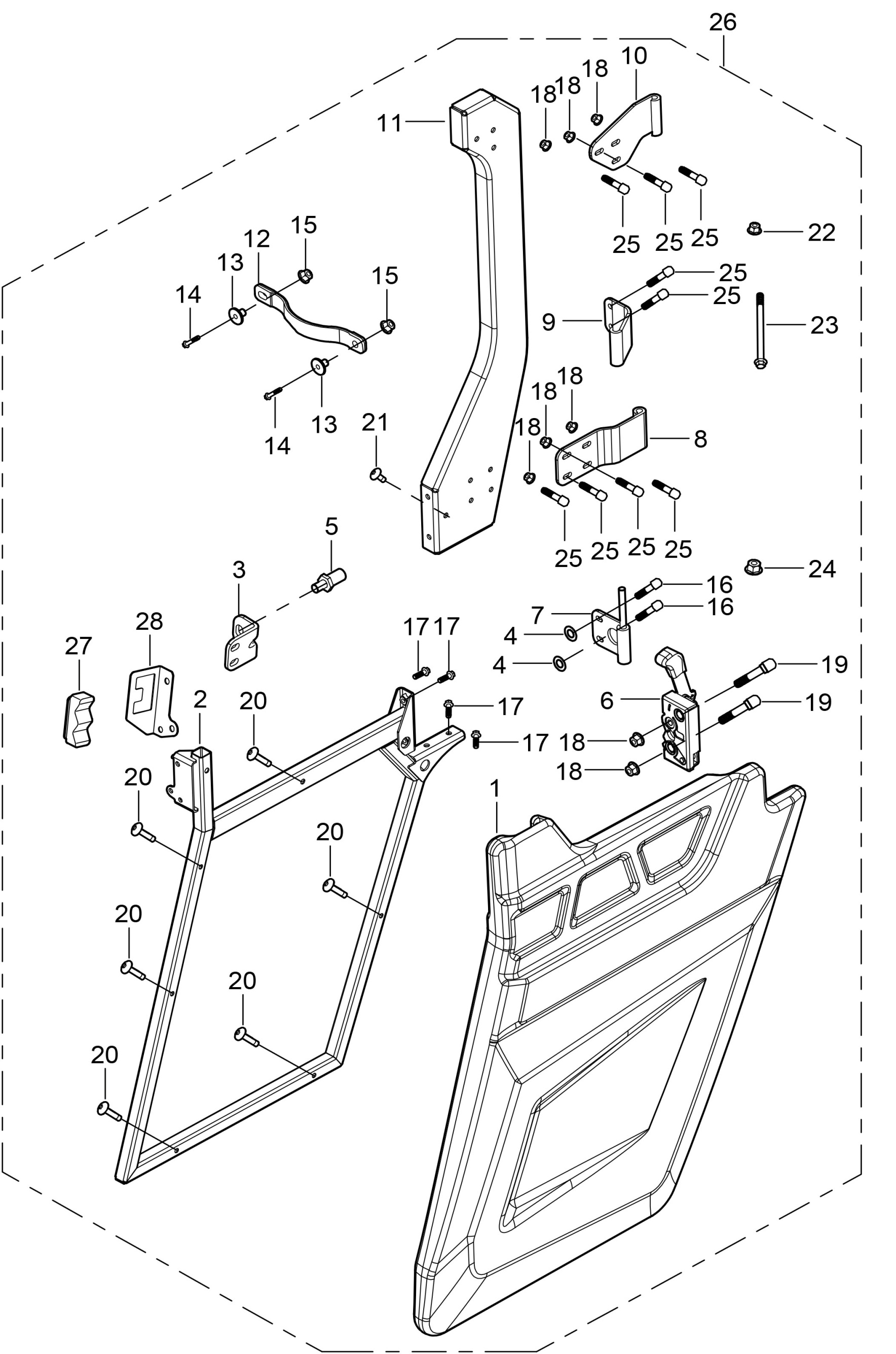 REAR DOOR DRIVER SIDE (4 DOOR) F24