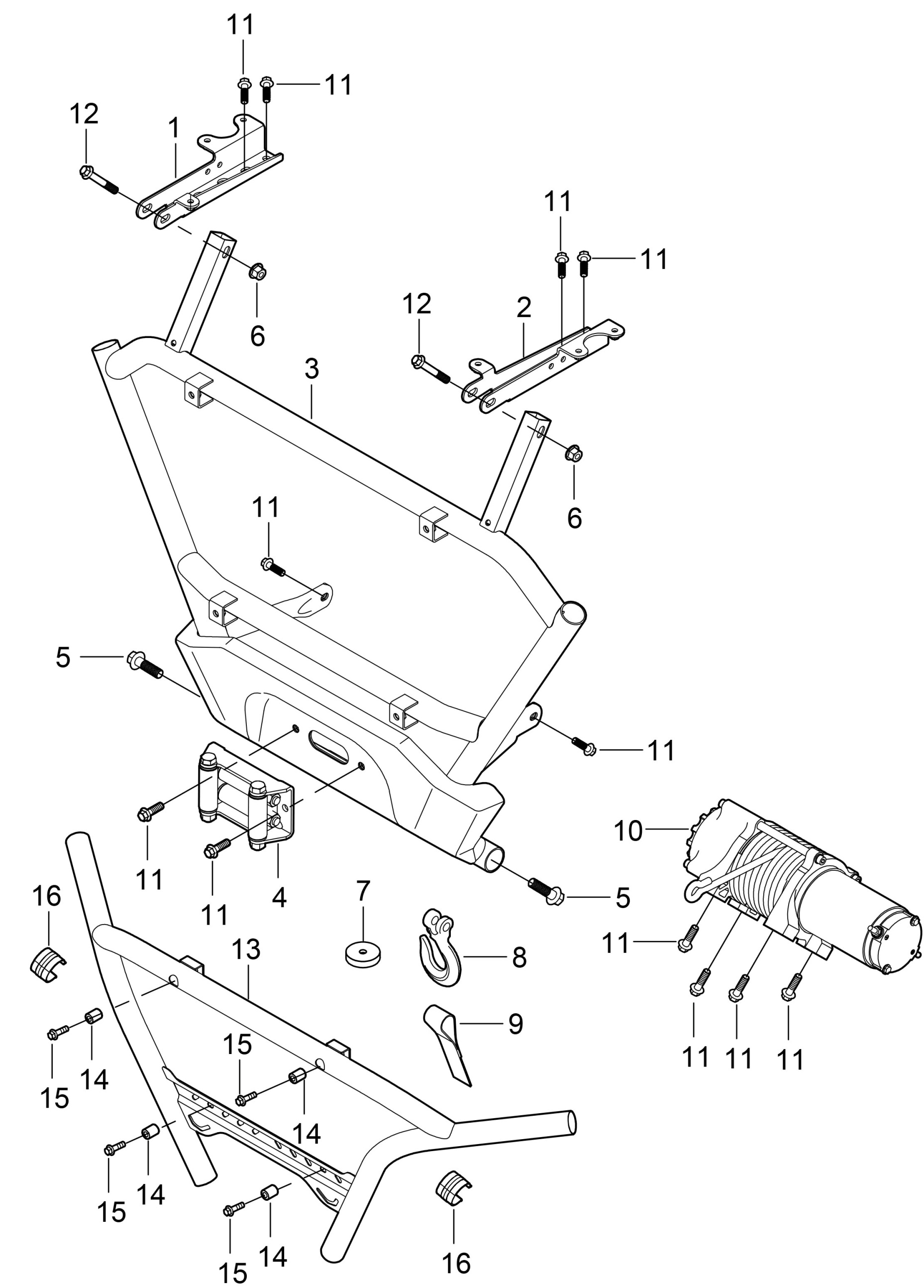 FRONT WINCH AND BUMPER F20