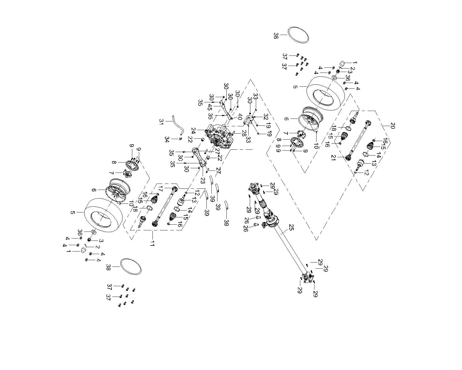 DIAGRAM 2025 AODES FRONT DRIVE SYSTEM (TWO DOOR) F03 Part 1