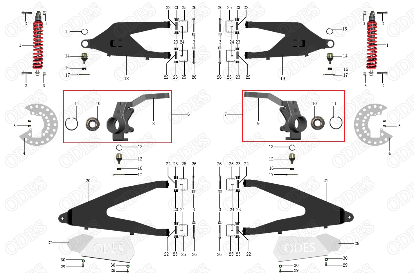 F01. Front suspension system