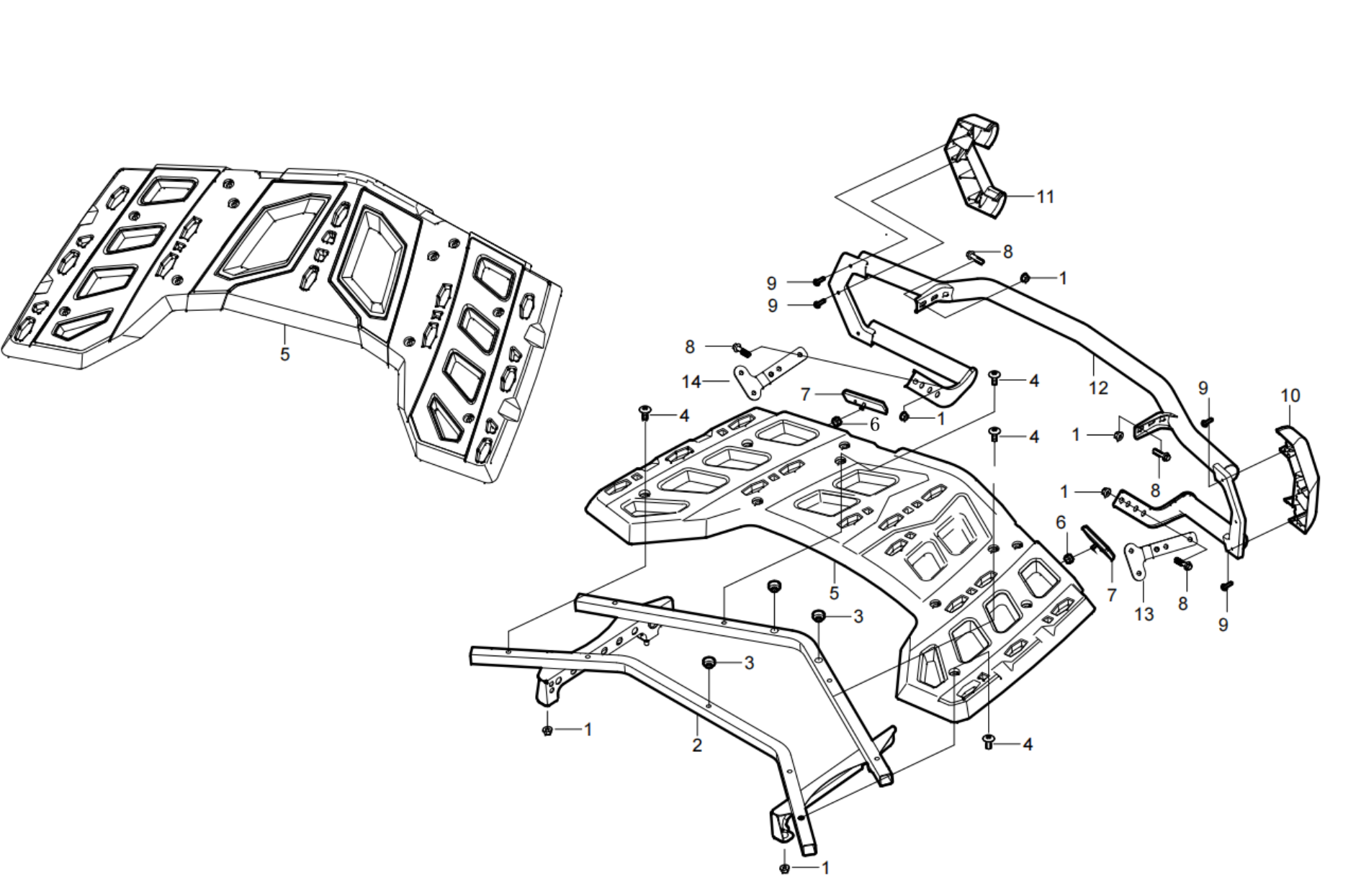 DIAGRAM 2024 AODES  REAR RACKS&REAR BUMPER F22